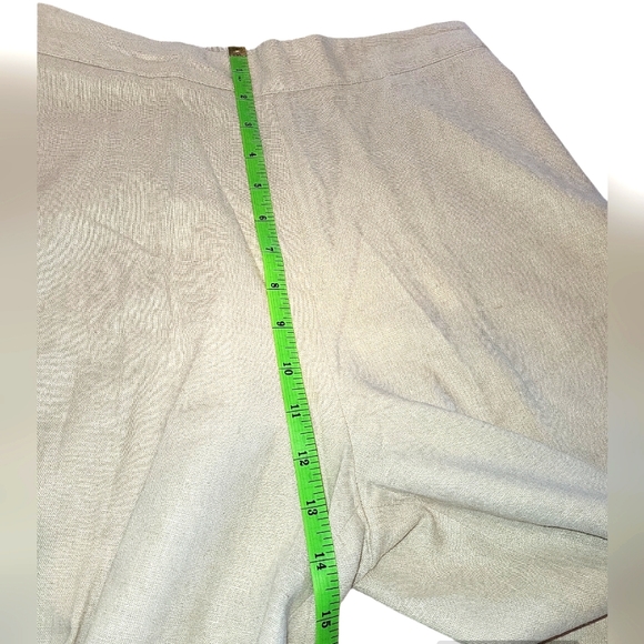 Coldwater Creek sz M linen blend 2-piece pant set tan - Picture 4 of 13